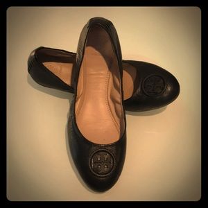 Tory Burch size 8.5 Black flats.